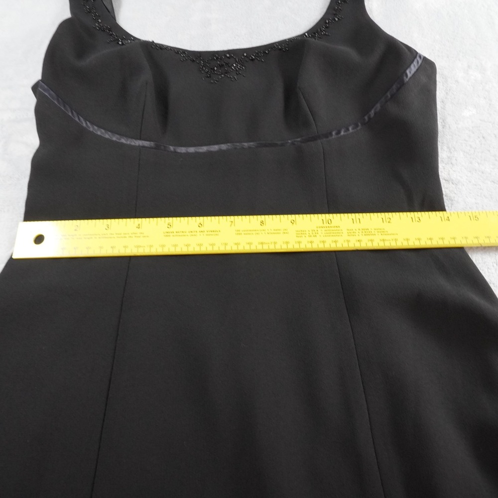 Ann Taylor Maxi Dress Black Empire Waist Sleeveless Gown Prom Y2K Goth Wedding 2 - Picture 9 of 16
